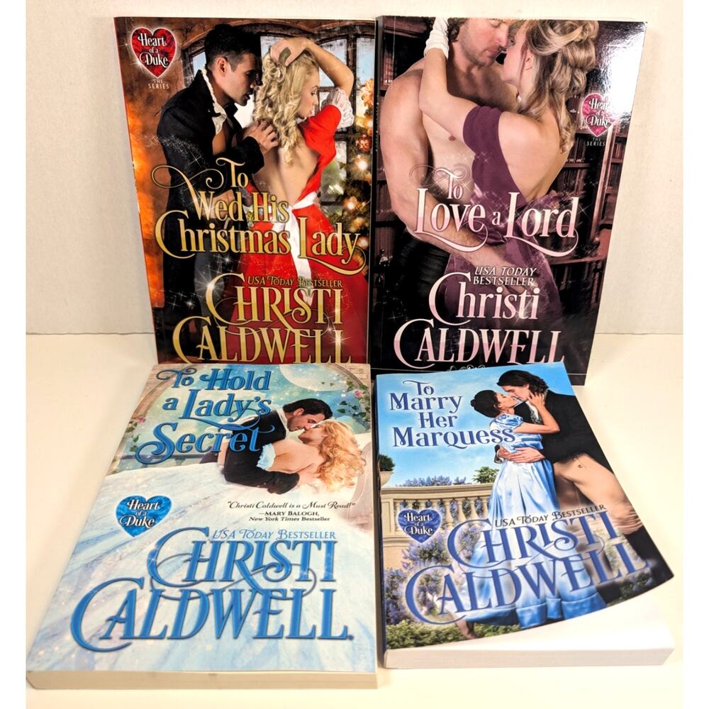 Lot of 4 HEART of a DUKE Romance Books Series by Christi Caldwell PB